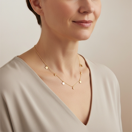 Gargantilla Oro 18k y circonitas "Galae"