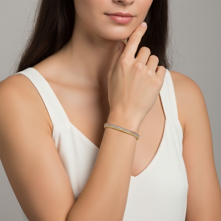 Pulsera Plata primera ley tricolor "Leiva"