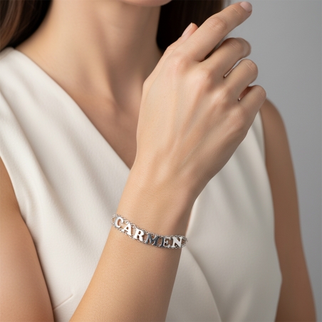 Pulsera personalizable Plata primera ley "Claude"