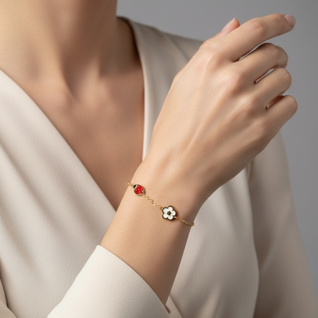 Pulsera Plata primera ley baño y motivos "Xanel"