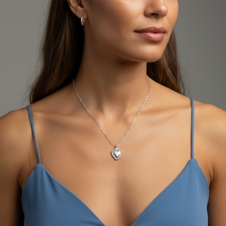 Gargantilla Plata primera ley "Sagrado corazón"