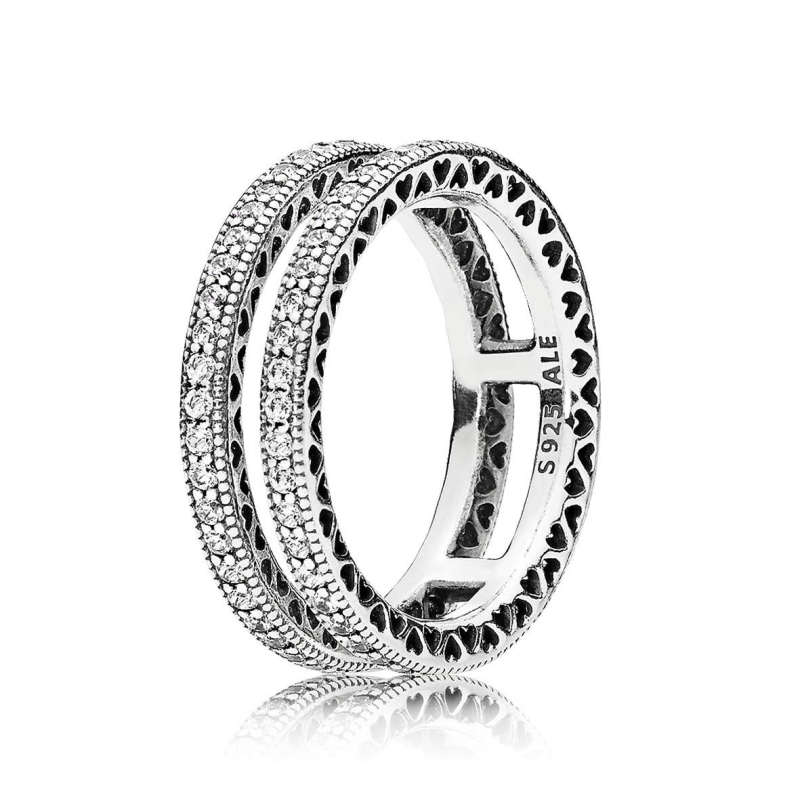 Anillo Pandora Doble Corazones 196236CZ