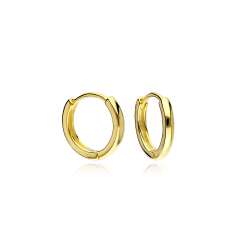 Aros Plata baño Oro 18k 14mm "Truman"