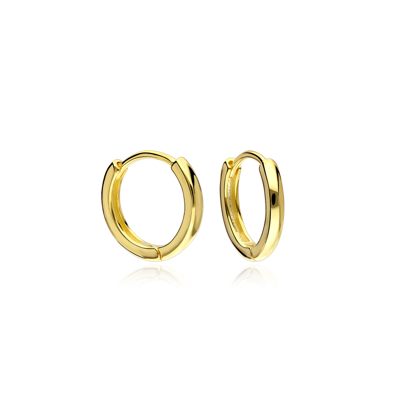 Aros Plata baño Oro 18k 14mm "Truman"