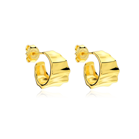 Aros Plata baño Oro 18k"Ondara"