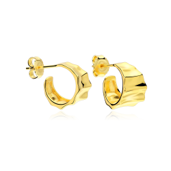 Aros Plata baño Oro 18k"Ondara"