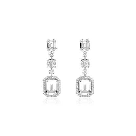Pendientes Oro 18k, Topacios y diamantes 1.164cts "Rainer"