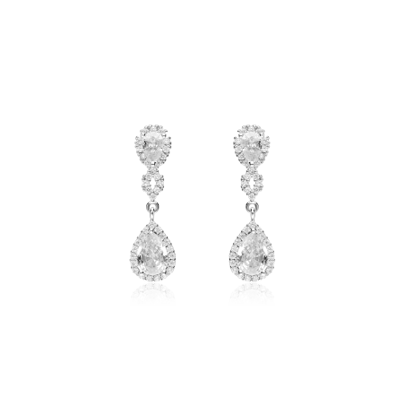 Pendientes Plata primera ley y circonitas "Shadis"