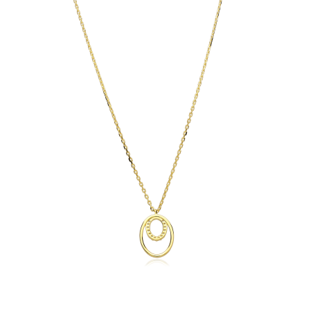 Gargantilla Plata baño Oro 18k y circonitas "Óvame"