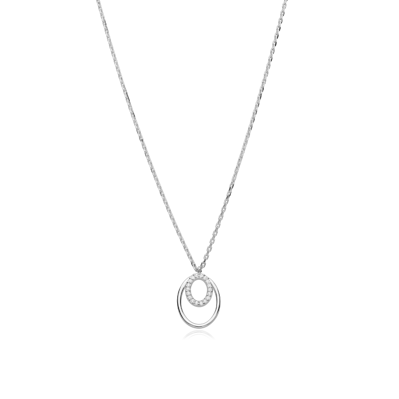 Gargantilla Plata primera ley y circonitas "Óvame"