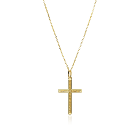 Gargantilla Oro 18k y cruz diamantes 0.09cts "Oture"