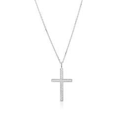 Gargantilla Oro 18k y cruz diamantes 0.09cts "Oture"