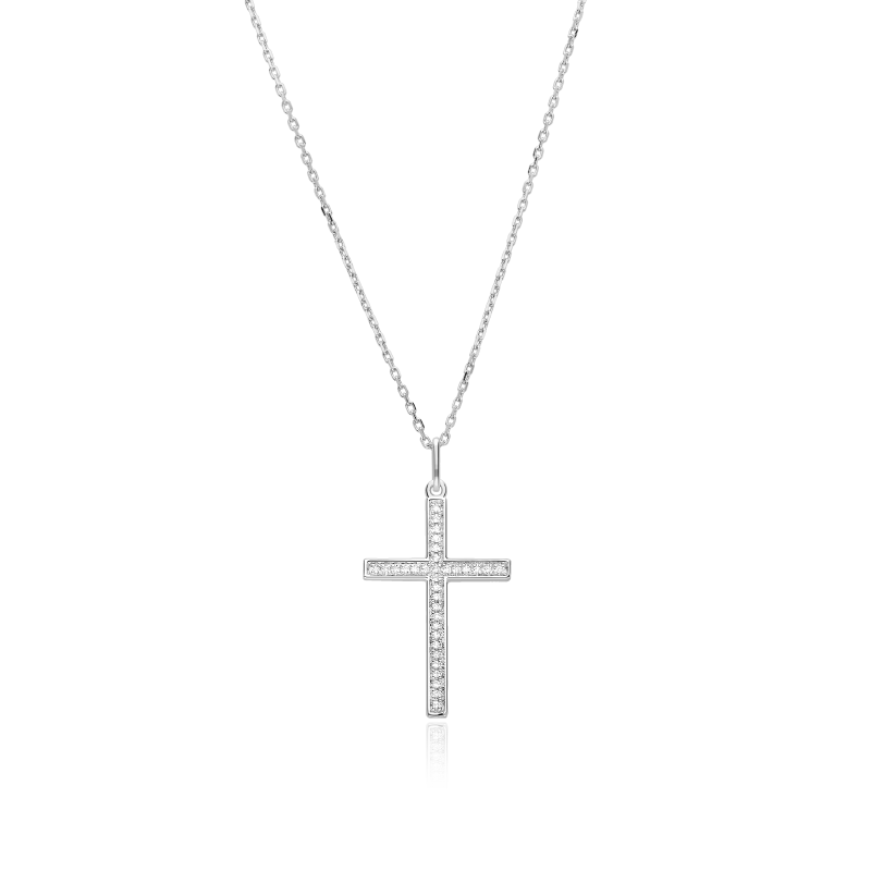 Gargantilla Oro 18k y cruz diamantes 0.09cts "Oture"