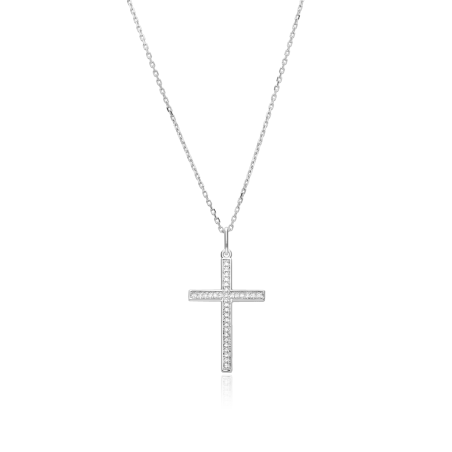 Gargantilla Oro 18k y cruz diamantes 0.09cts "Oture"