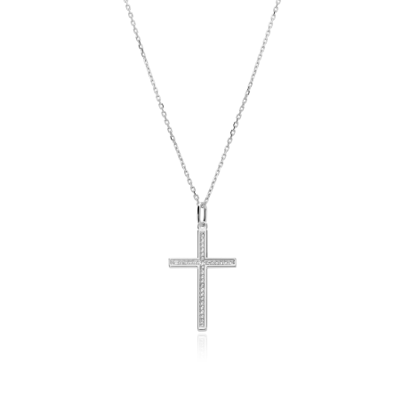 Gargantilla Oro 18k y cruz diamantes 0.09cts "Oture"