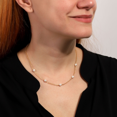 Gargantilla plata primera ley y perlas "Vichy"