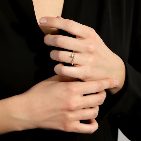 Anillo Oro 18k y diamantes 0.25cts "Cloun"