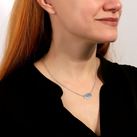 Gargantilla personalizada Plata primera ley nube "Nina"