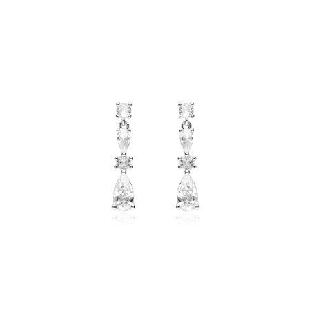 Pendientes Plata primera ley y circonitas "Daphne"