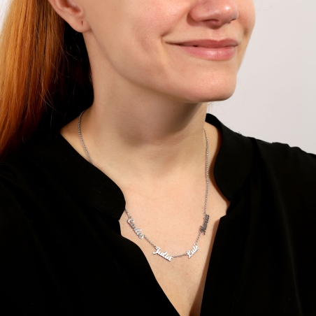 Gargantilla personalizable Plata primera ley múltiple "Dinah"