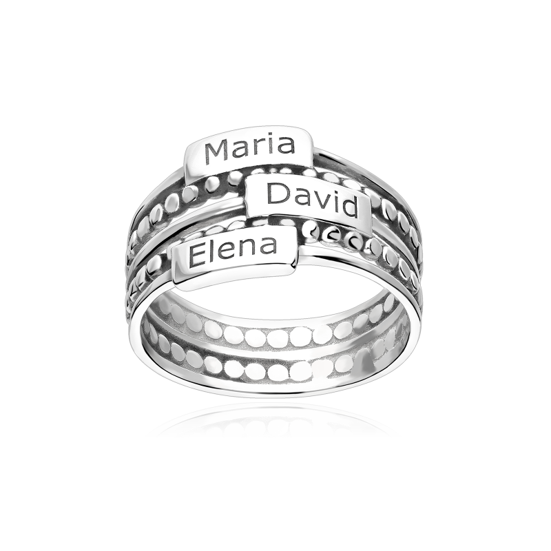 Anillo Personalizable Plata primera ley "Lalitpati"
