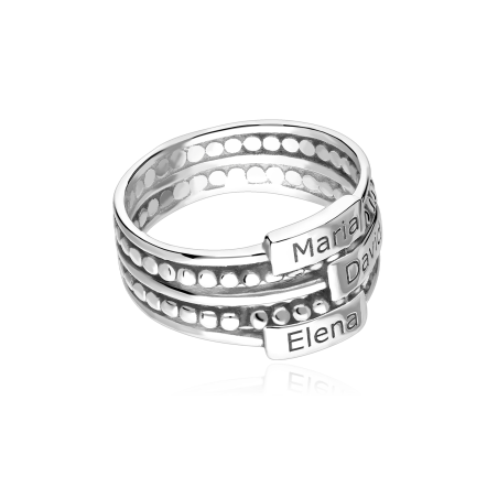 Anillo Personalizable Plata primera ley "Lalitpati"