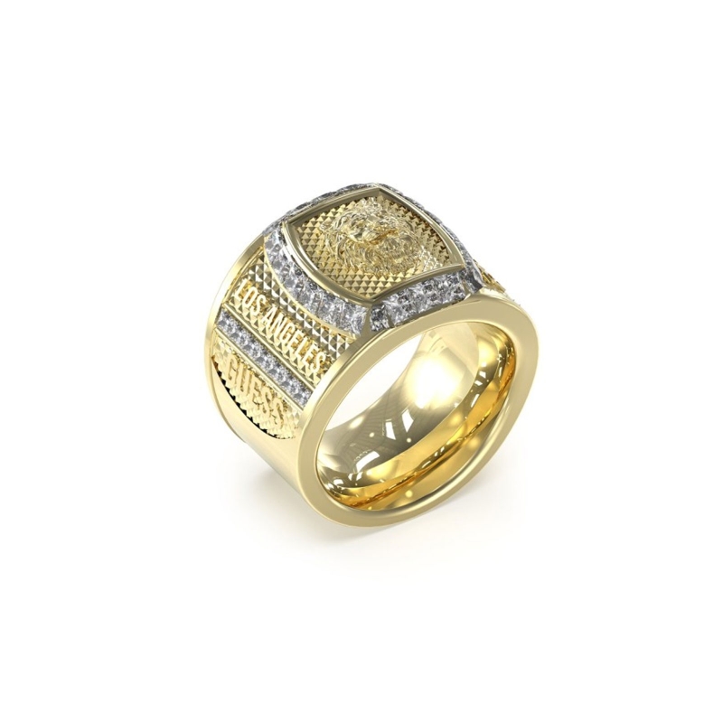 Anillo Guess Lion King Acero Y Circonitas JUMR05007JWYG