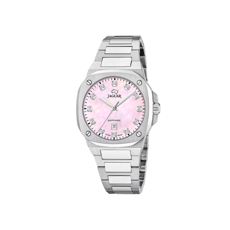 Reloj Jaguar Acero Rondcarre Esfera Rosa J1027/6