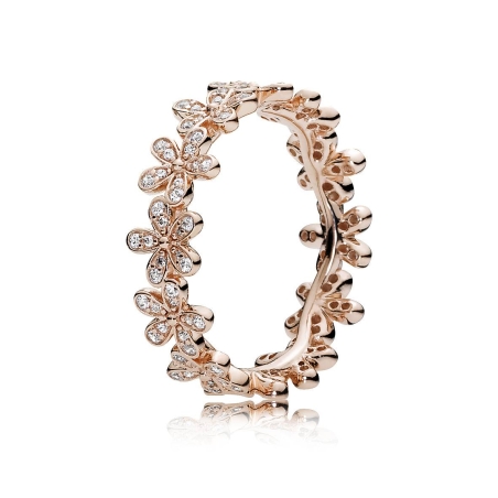 Anillo Pandora Rose Banda de Margaritas Brillantes 180934CZ