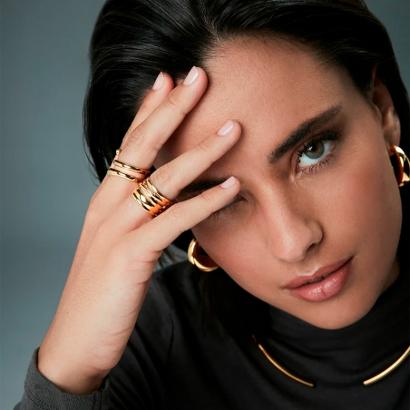 Anillo Viceroy acero dorado hélice 15197A0