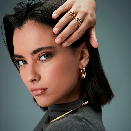 Anillo Viceroy acero dorado hélice 15197A0