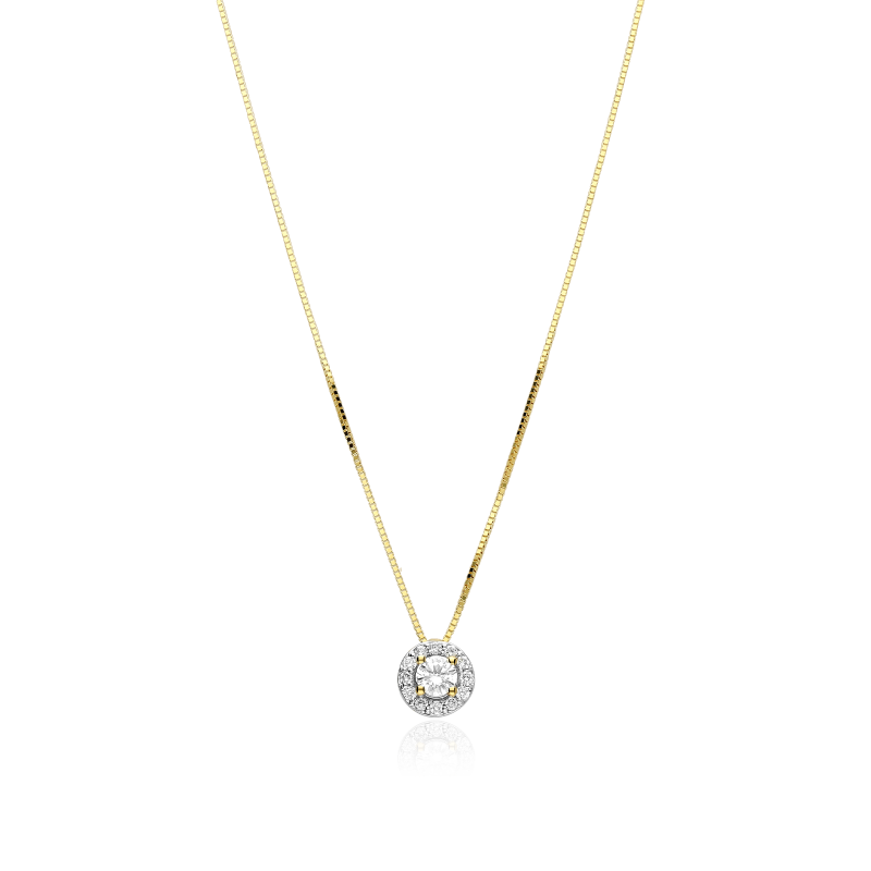 Gargantilla Oro 18k y diamantes 0.22cts "Mezis"