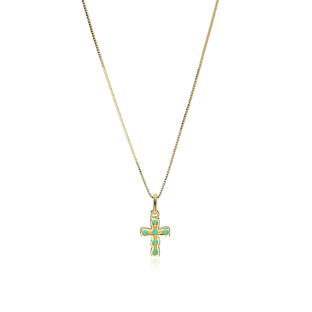 Gargantilla Oro 18k y Esmeraldas "Wiara"