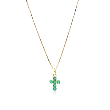 Gargantilla Oro 18k y Esmeraldas "Wiara"