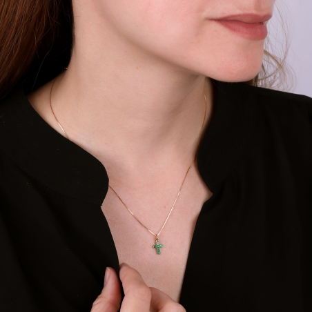 Gargantilla Oro 18k y Esmeraldas "Wiara"