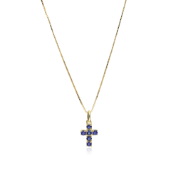 Gargantilla Oro 18k y zafiros "Wiara"