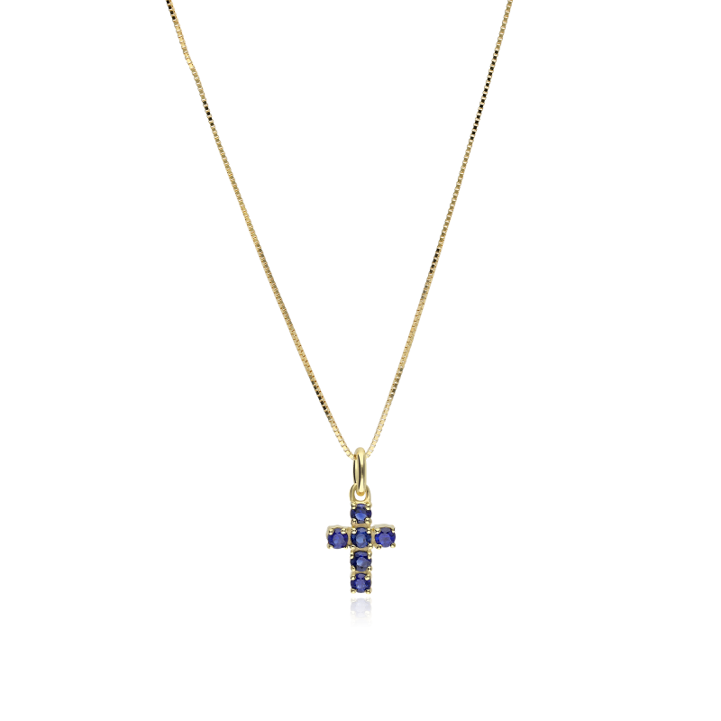 Gargantilla Oro 18k y zafiros "Wiara"