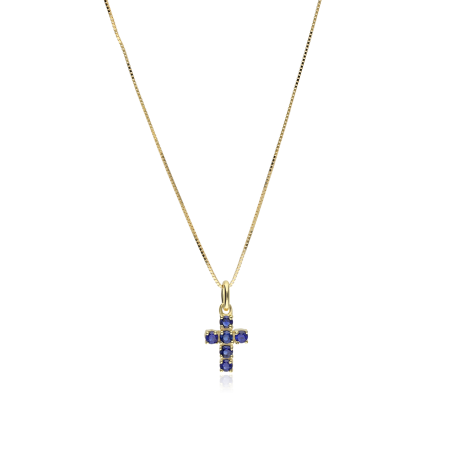 Gargantilla Oro 18k y zafiros "Wiara"