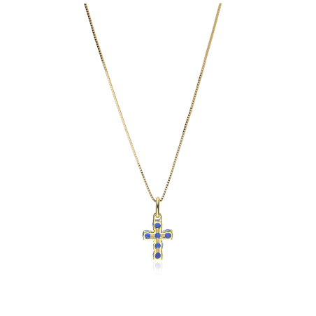 Gargantilla Oro 18k y zafiros "Wiara"