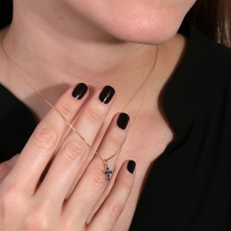 Gargantilla Oro 18k y zafiros "Wiara"