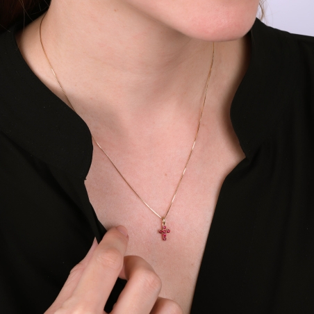 Gargantilla Oro 18k y rubíes "Wiara"