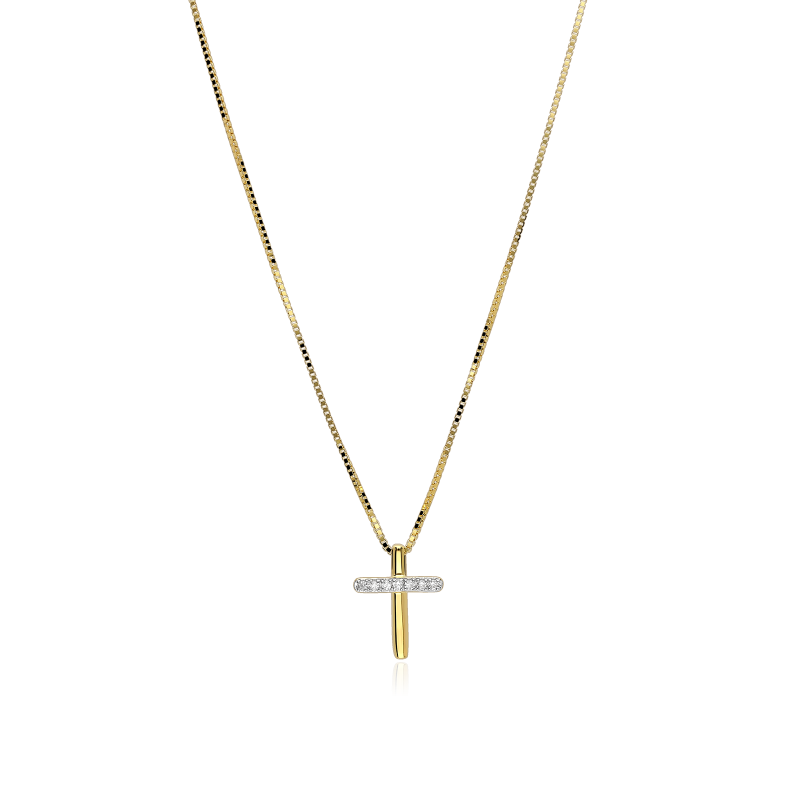 Gargantilla Oro 18k y diamantes 0.022cts "Claridad"