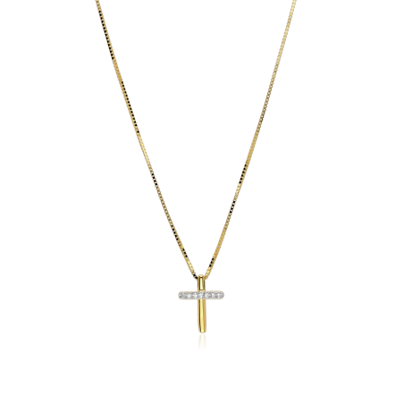 Gargantilla Oro 18k y diamantes 0.022cts "Claridad"