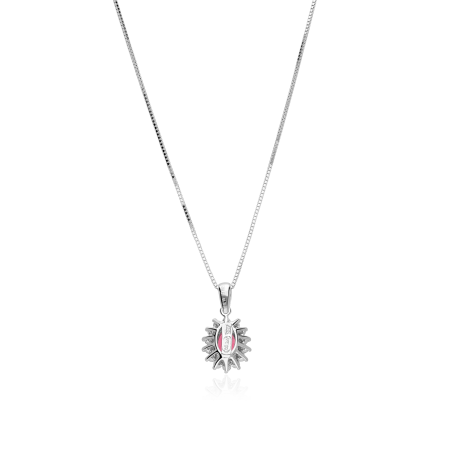 Gargantilla Oro 18k, rubíes y diamantes 0.15cts "Dree"