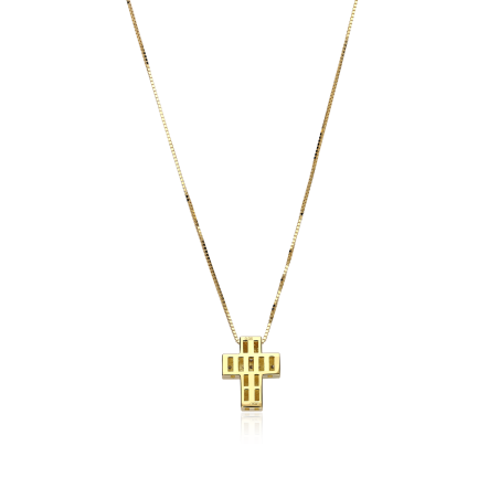 Gargantilla Cruz Oro 18k y Diamantes 0.06cts "Breisach"