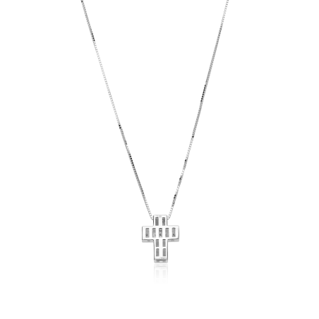 Gargantilla Cruz Oro 18k y Diamantes 0.06cts "Breisach"