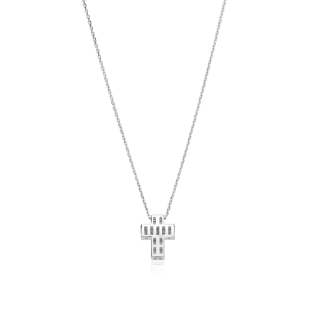 Gargantilla Cruz Oro 18k y Diamantes 0.04cts "Breisach"