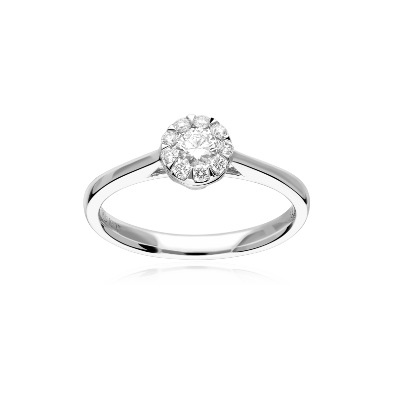 Anillo Oro 18k y diamantes 0.36cts "Deveré"