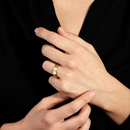 Anillo Oro 18k y diamantes 0.18cts "Loira"