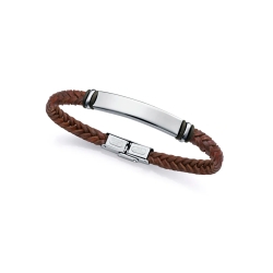 Pulsera Viceroy piel marrón hombre 15180P01011